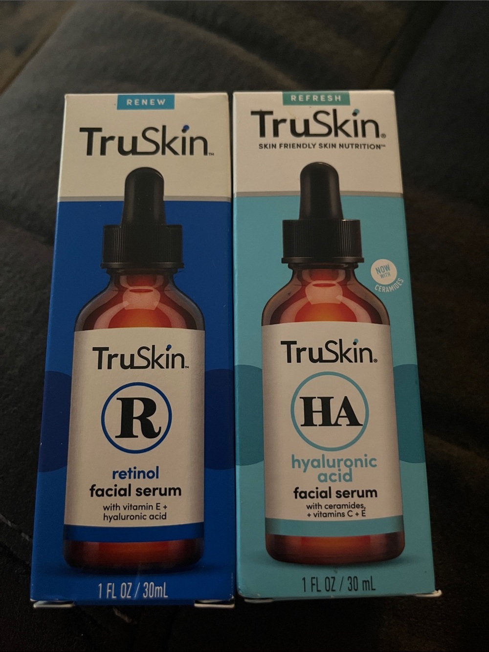 NWT TruSkin Hyaluronic Acid and Retinol Facial Serums